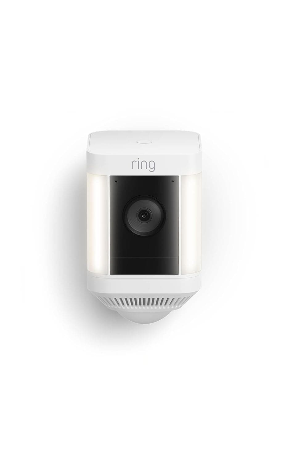 Ring Spotlight Cam Plus, Battery, Home or business security with HD video, Two-Way Talk, Color Night Vision, and Security Siren, White