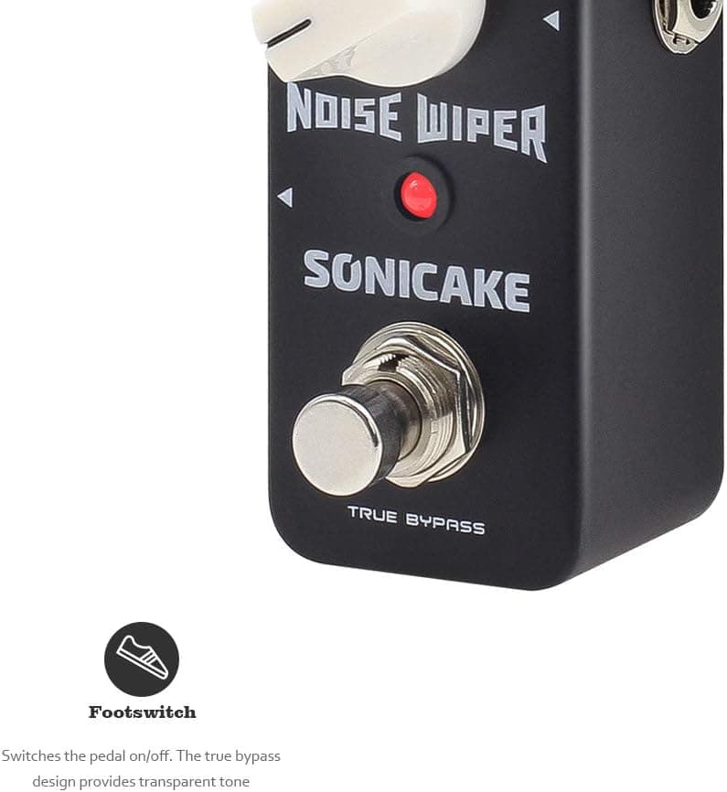 SONICAKE Noise Gate Effects Pedal Guitar Pedal Suppressor Noise Wiper Guitar Effects Pedal 2 Modes True Bypass