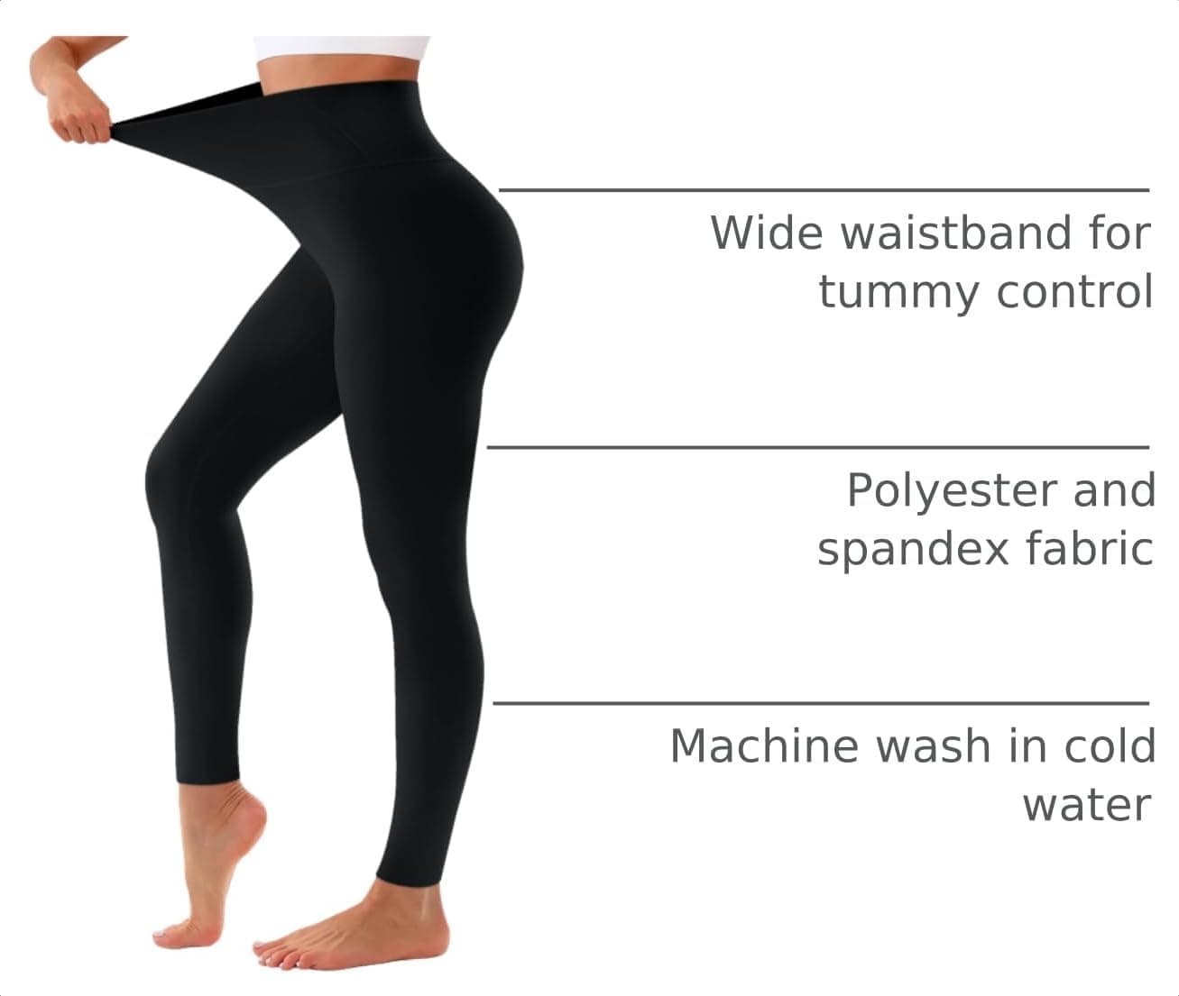 Bluemaple High Waisted Leggings for Women - Tummy Control Pants Non See Through Workout Soft Yoga Pants for Running Plus Size