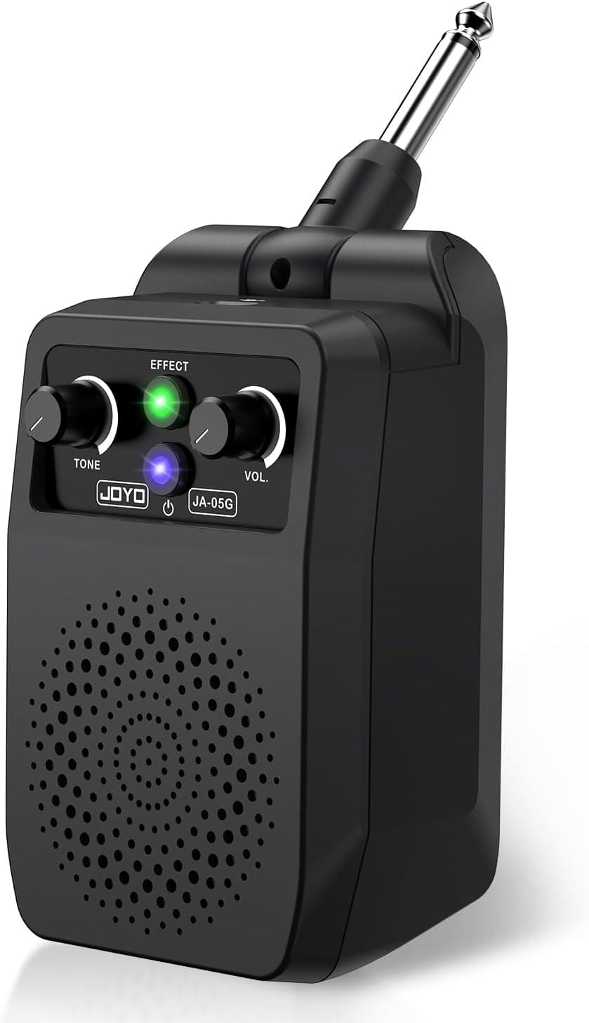JOYO Mini Amp 5W Portable Plug in Practice Electric Amp Bluetooth Rechargeable Combo Guitar Amplifier Built-in 4 Effects Clean, Overdrive, Distortion, Reverb (JA-05G)