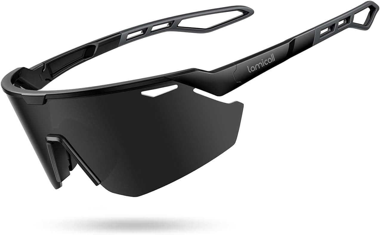Lamicall 24g Polarized Sports Sunglasses for Men Women - UV400 Protection Sun Glasses for Baseball Running Cycling Fishing