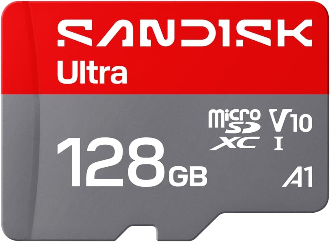 SANDISK 128GB Ultra microSD UHS-I Card - Up to 195MB/s Read Speed, Full HD Video, V10, U1, C10, A5 - SDSQUJQ-128G-GZ6MA