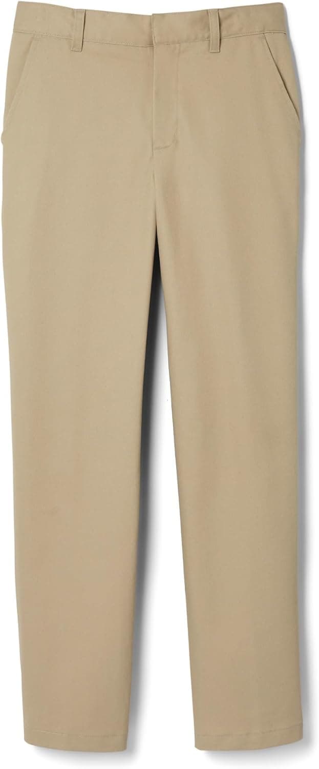 French Toast Boys' Adjustable Waist Relaxed Fit Twill Pant | school uniform pants, no need to iron, double knees for durability, typically fit boys ages 2-14
