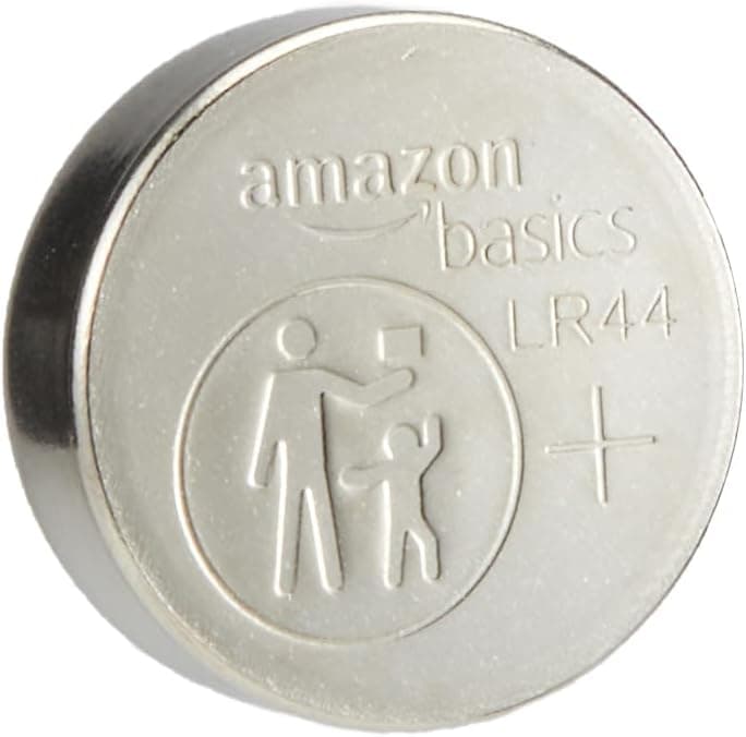 Amazon Basics 6-Pack LR44 Alkaline Button Cell Replacement Battery, 1.5 Volt, Long Lasting Power, Mercury-Free