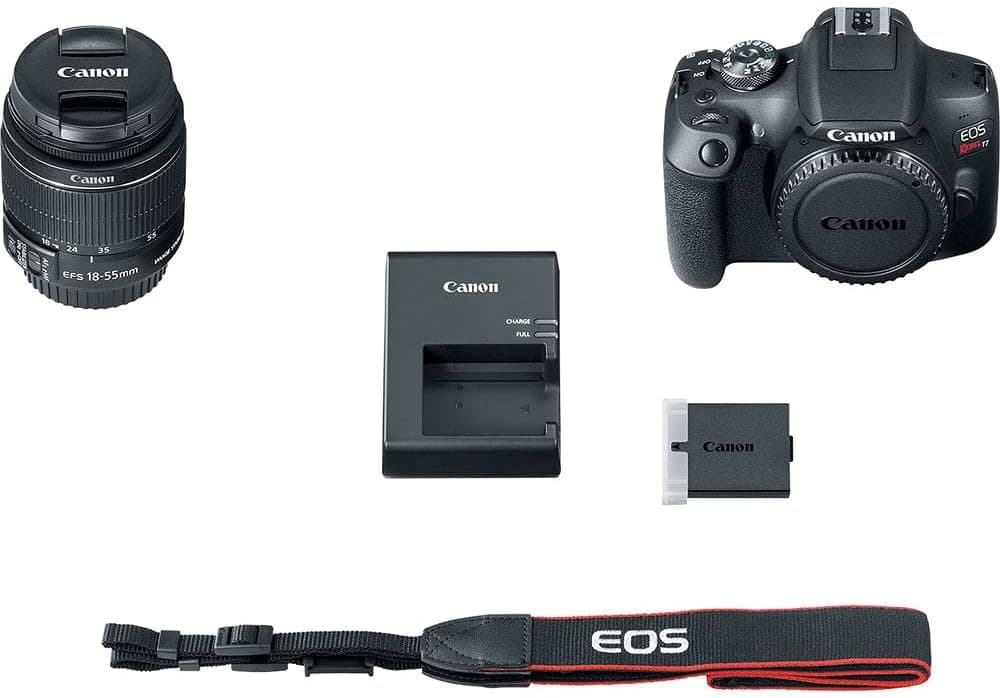 Canon EOS Rebel T7 DSLR Camera with 18-55mm Lens Bundle | For Beginner Photography | 24.1MP APS-C DSLR Camera | Built-in Wi-Fi & NFC + 64GB Memory Card + Camera Bag