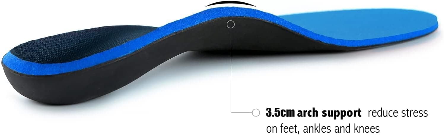 WalkHero Plantar Fasciitis Insoles, Arch Support Inserts for Pain Relief | Orthotics Inserts for Flat Feet, Relieve Foot Fatigue, Standing All Day Work Boot Insole (Mens 10-10 1/2 | Womens 12-12 1/2)