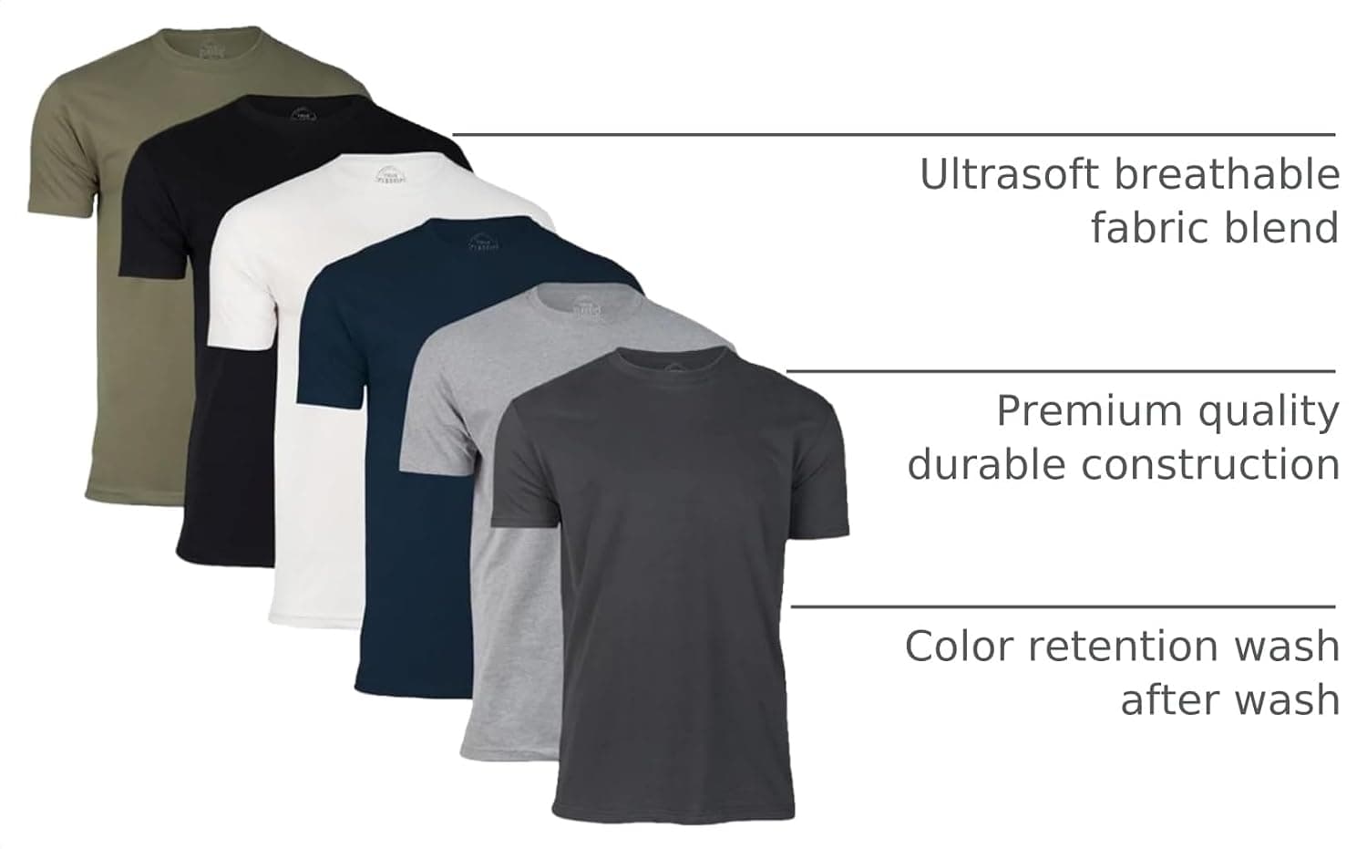 True Classic Mens T-Shirts – Short Sleeve Crew Neck T Shirts for Man, Cotton Blend Plain Novelty Men's T-Shirts