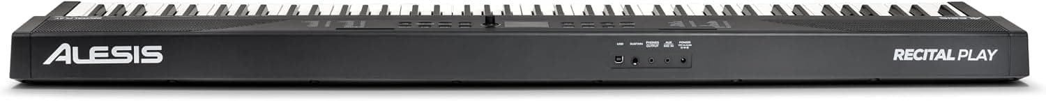 Alesis Recital Play 88-Key Piano Keyboard Bundle | Portable, 480 Voices, Split/Layer Modes, Includes Lessons, Stand, Sustain Pedal, Headphones, Carry Bag, for Beginners
