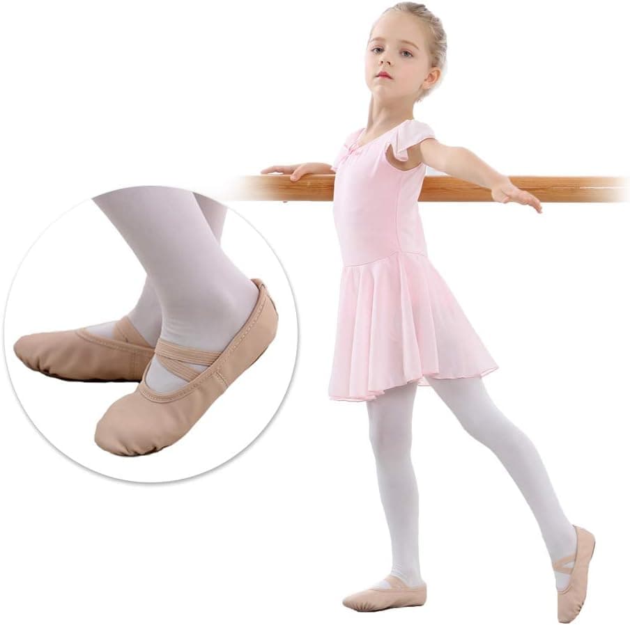 Stelle Ballet Shoes for Girls Toddler Soft Leather Split Sole Practice | Ballet slippers, Dance shoes, Drawstring or no-drawstring design, Suede leather sole, Boys and girls, Little and big kids
