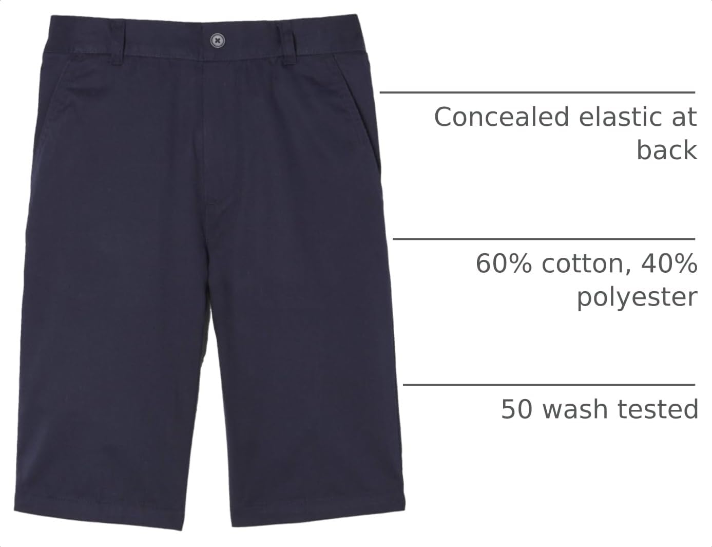 French Toast Boys Pull-on Twill Shorts School Uniform for Kids