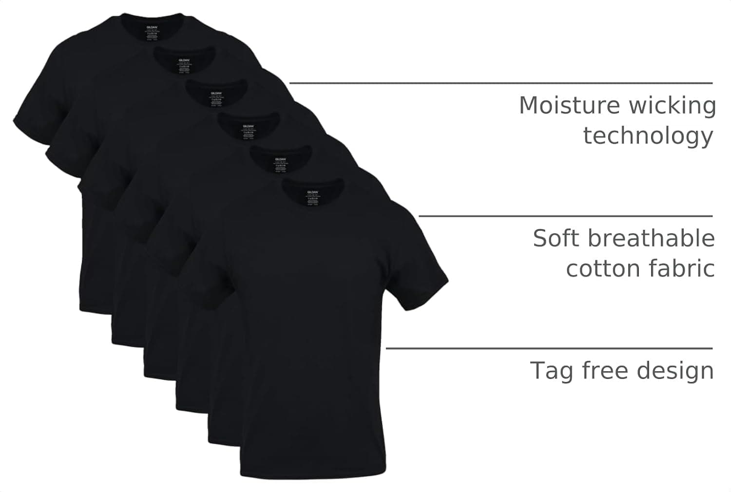 Gildan Men's Crew T-Shirts, Multipack, Style G1100