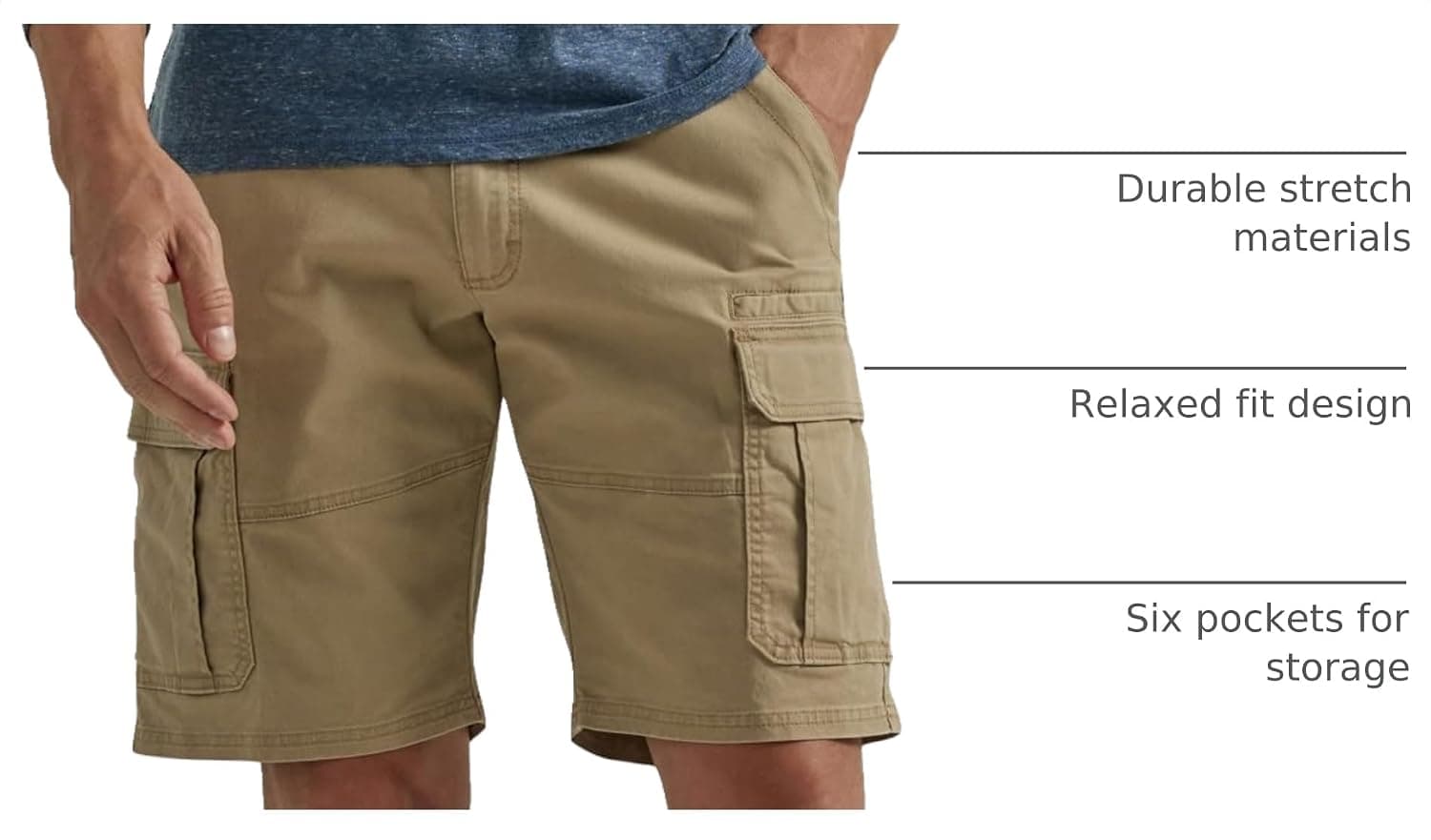 Wrangler Authentics Men's Classic Cargo Stretch Short