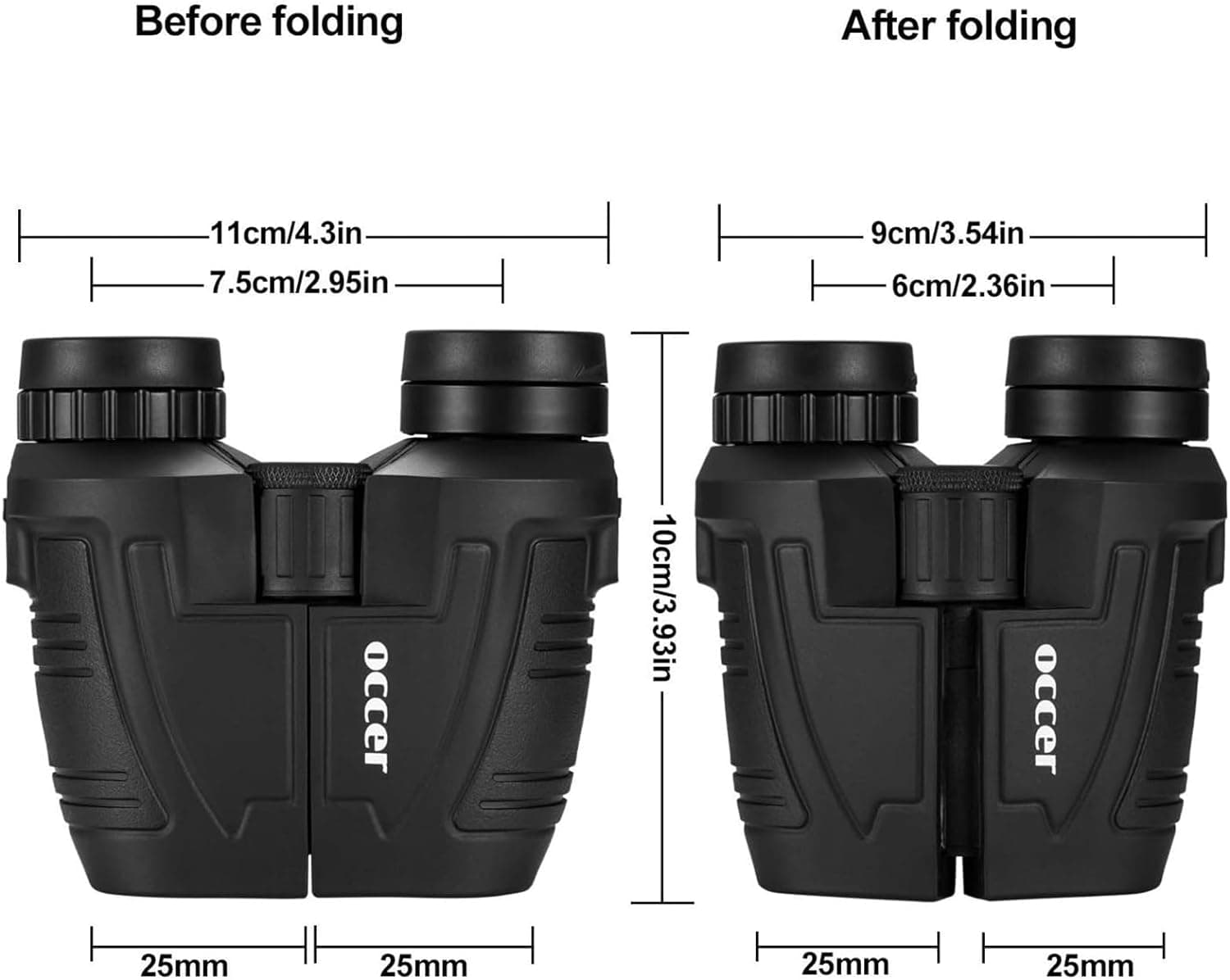 Occer 12x25 Compact Binoculars for Adults and Kids | High Powered, Easy Focus, Large Eyepiece for Bird Watching, Cruise Ship, Outdoor Hunting, Travel, Sightseeing