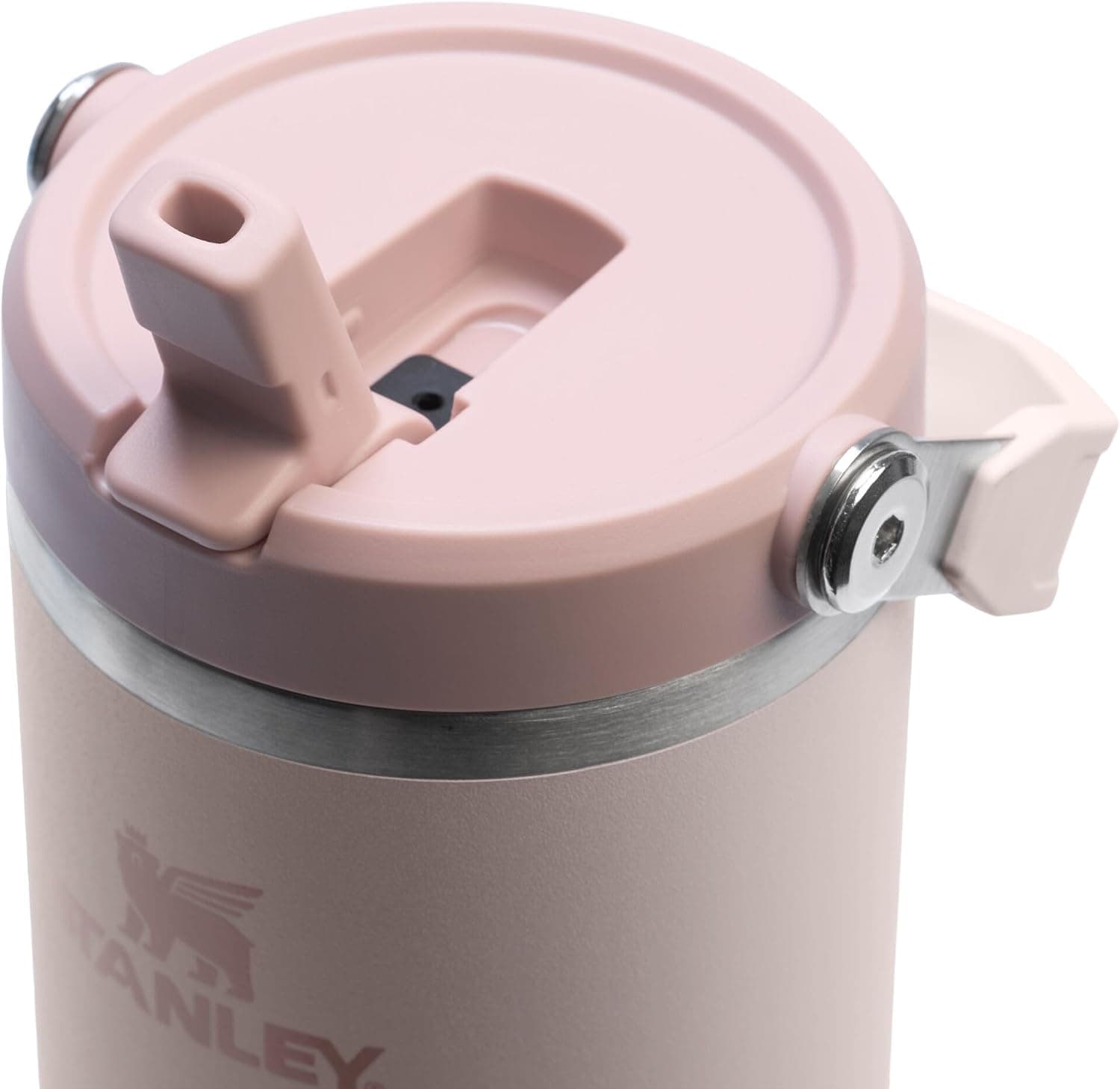 STANLEY IceFlow 2.0 Flip Straw Tumbler, 30 oz, Rose Quartz | Easy Carry Handle | Twist On Lid and Flip Up Straw | Leak Resistant Water Bottle | Insulated Stainless Steel | BPA-Free