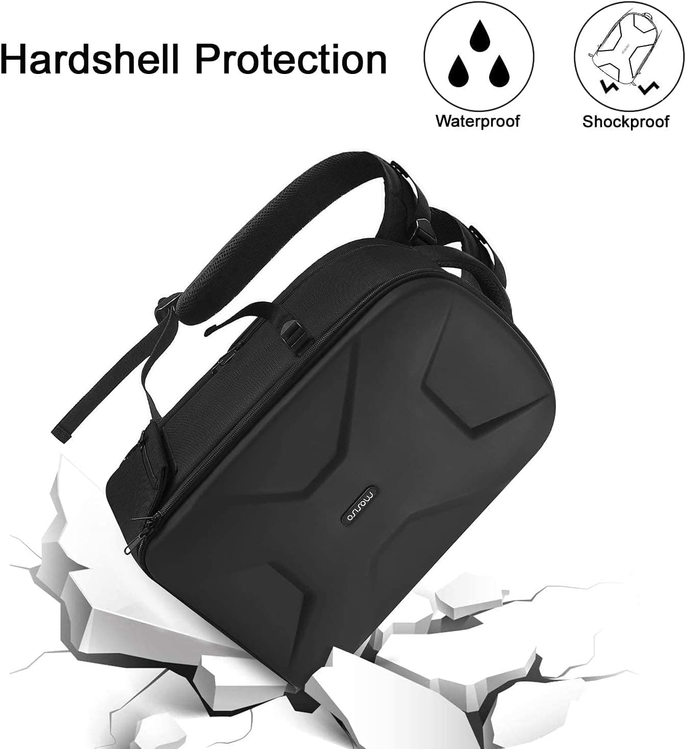 MOSISO Camera Backpack, DSLR/SLR/Mirrorless Photography Camera Bag | 15-16 inch Waterproof Hardshell Case with Tripod Holder&Laptop Compartment Compatible with Canon/Nikon/Sony, Black