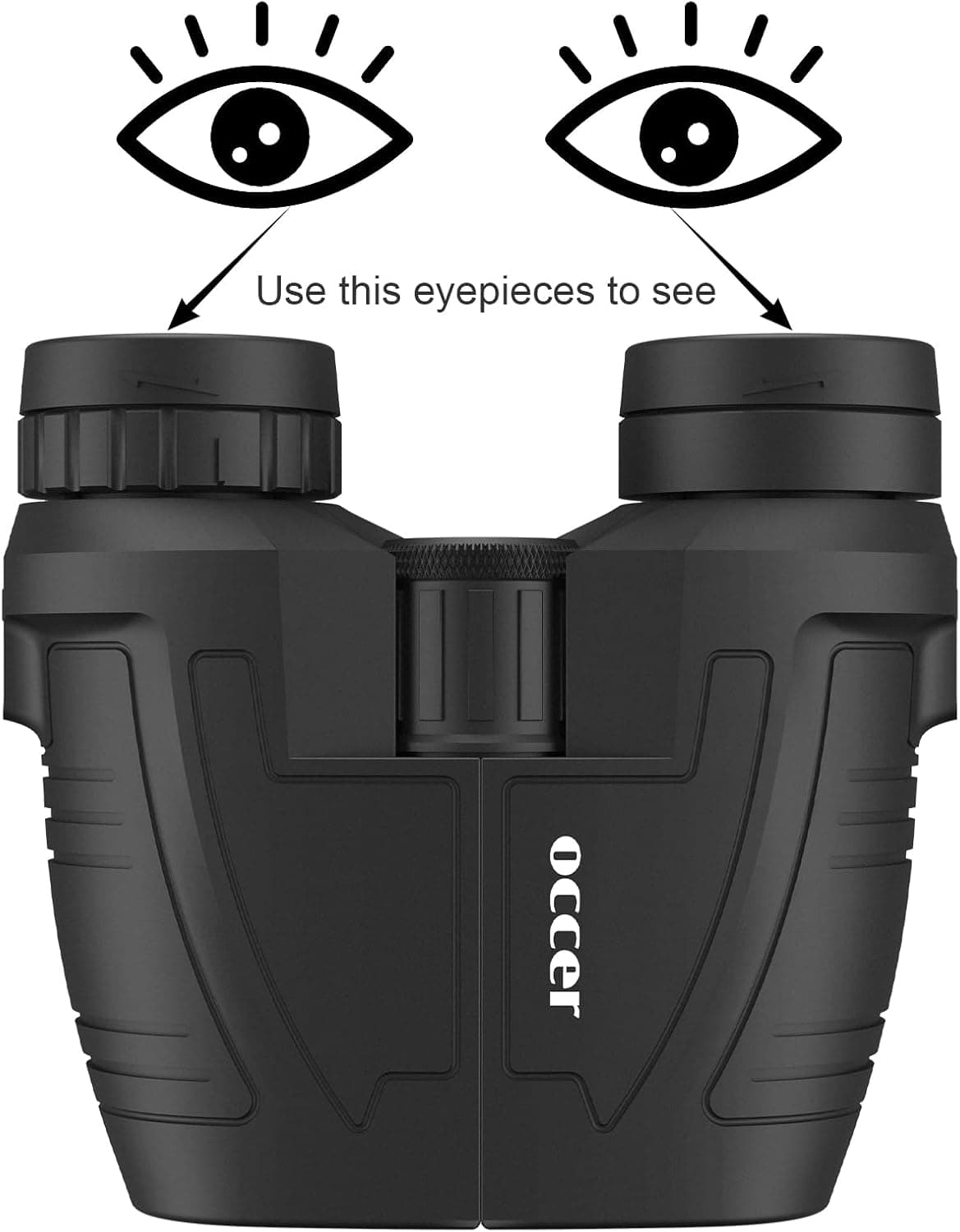 Occer 12x25 Compact Binoculars for Adults and Kids | High Powered, Easy Focus, Large Eyepiece for Bird Watching, Cruise Ship, Outdoor Hunting, Travel, Sightseeing