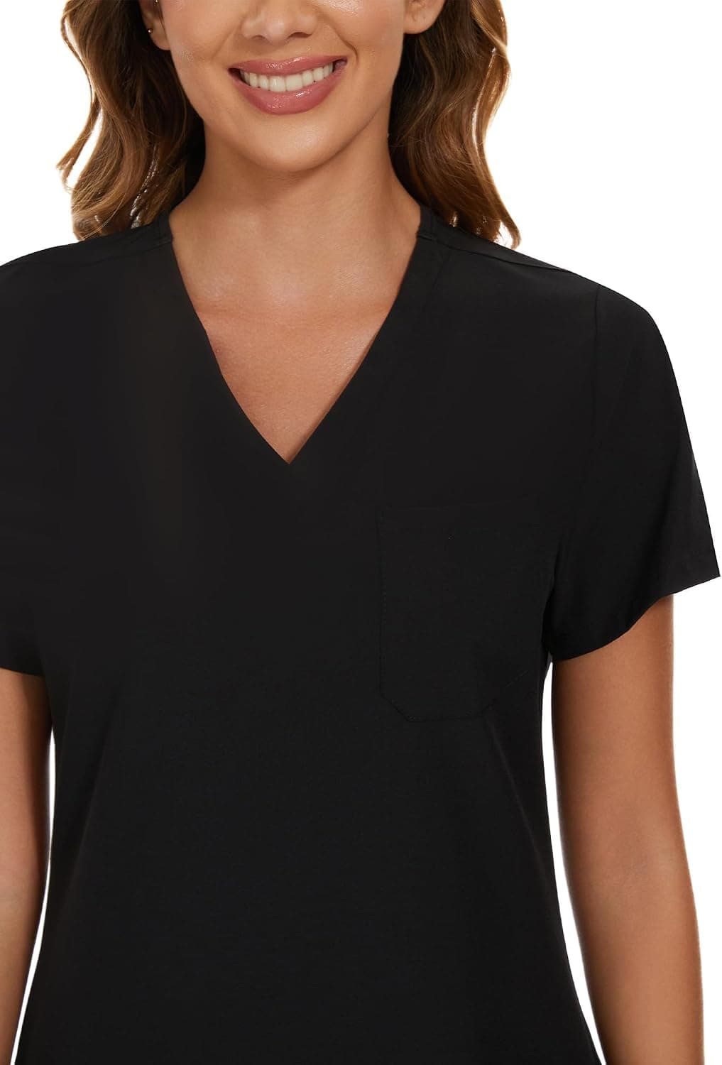 COZYFIT Scrubs for Women Set - Stretch V-Neck & Jogger Pant with 9 Pockets | Yoga Waistband, Water Resistant Workwear, Slim Fit Look, For Nurses, Clinics, Long Shifts, Daily Medical Uniforms