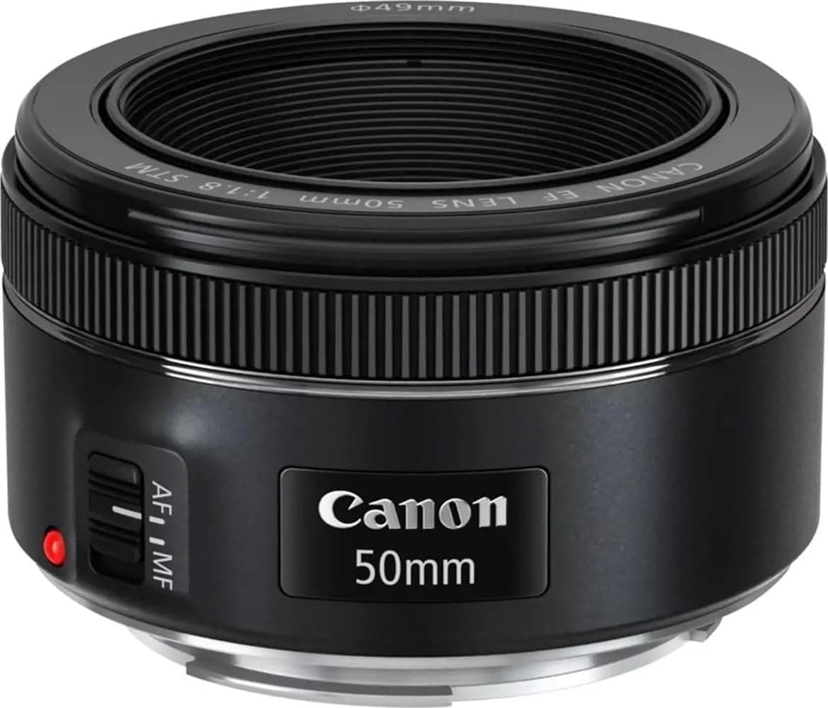 Canon EF 50mm f/1.8 STM Lens, Black, Compatible with Canon EOS DSLR Cameras | Compatible with EOS DSLR Cameras