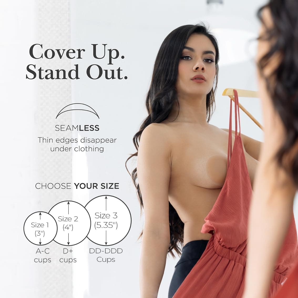 Nippies Reusable Nipple Covers, Skin Safe Pasties in Circle or Lift Style | Dermatologist Tested Adhesive Pasties, Sticky Up to 20 Wears, Stays On through Sweaty Summer Heat, Travel Case Included