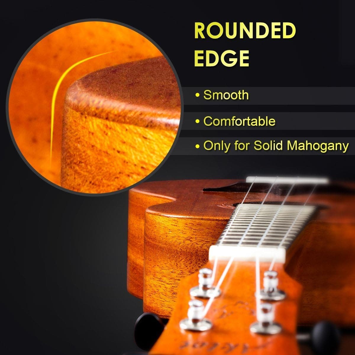 Ukulele, AKLOT Concert Ukelele Solid Mahogany 23 inch for Professional Beginners Adults Kit with Free Online Lesson and Uke Accessories