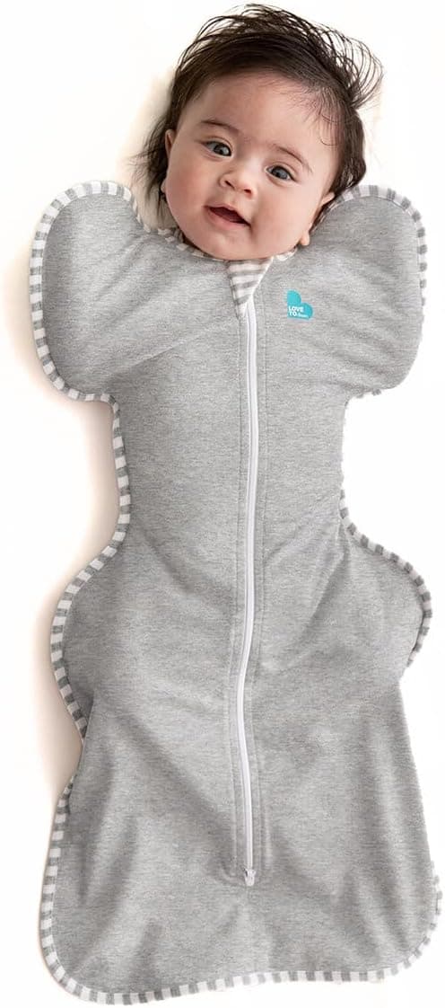 Love to Dream Swaddle UP, Baby Sleep Sack, Self-Soothing Swaddles for Newborns, Improves Sleep, Secure Fit Helps Calm Startle Reflex, New Born Essentials for Baby, Small 8-13lbs, Gray
