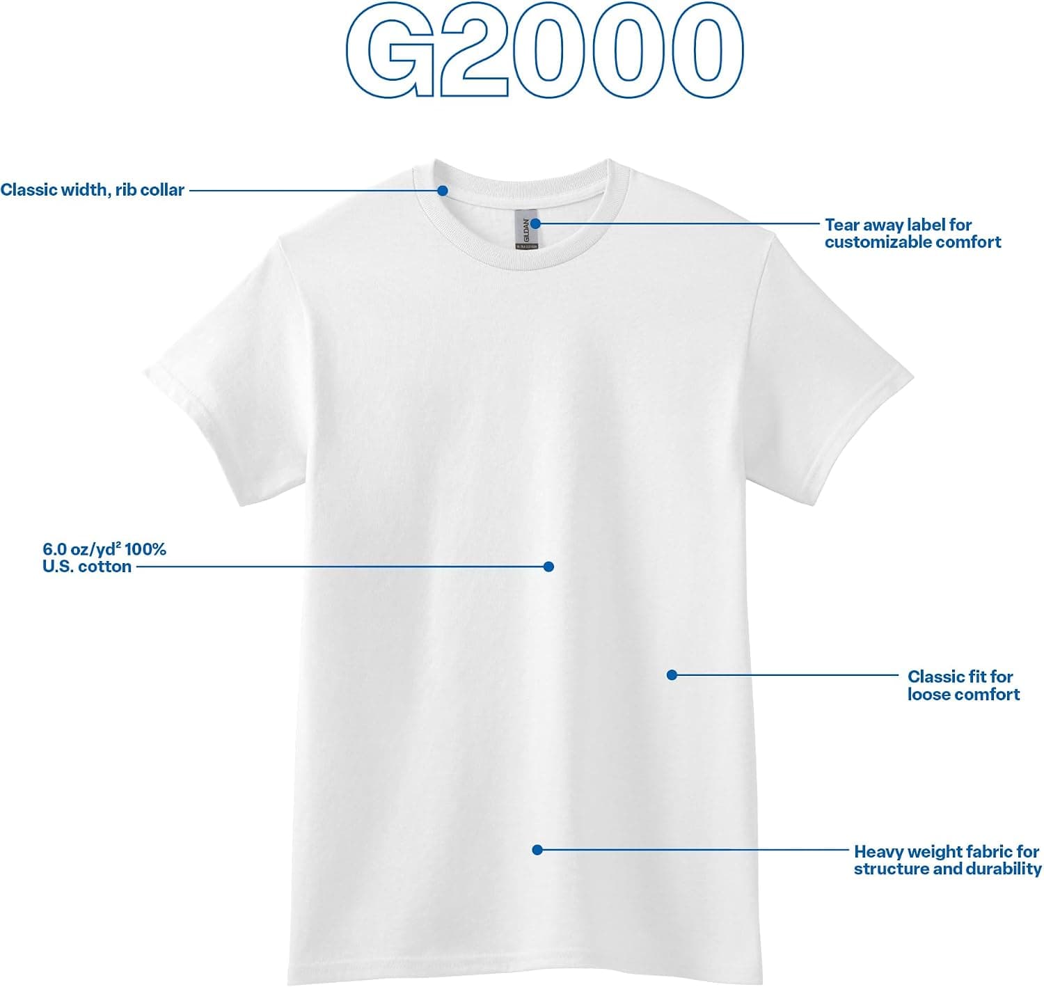 Gildan Adult Ultra Cotton T-Shirt, Style G2000, Multipack