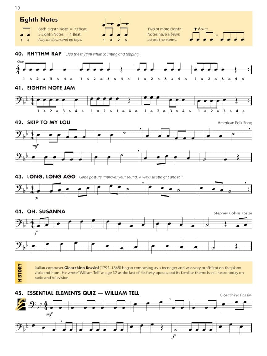 Essential Elements for Band - Trombone Book 1 with EEi Online Resources | Beginner Trombone Method and Sheet Music for Students and Teachers | Step-by-Step Brass Lesson for Classroom and Home Practice