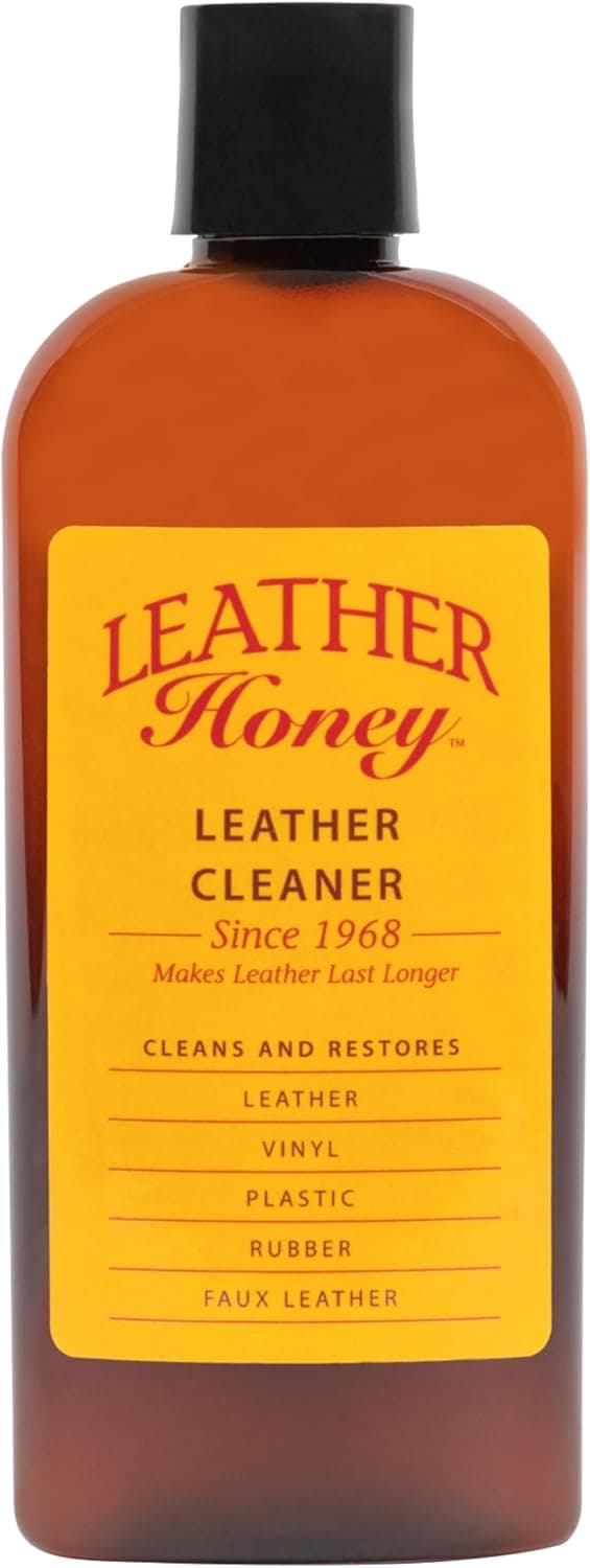 Leather Honey Leather Cleaner – Non-Toxic & Made in the USA Since 1968 | Deep cleans leather, faux leather & vinyl – restore couches, car seats, purses, shoes & bags. For any color, including white