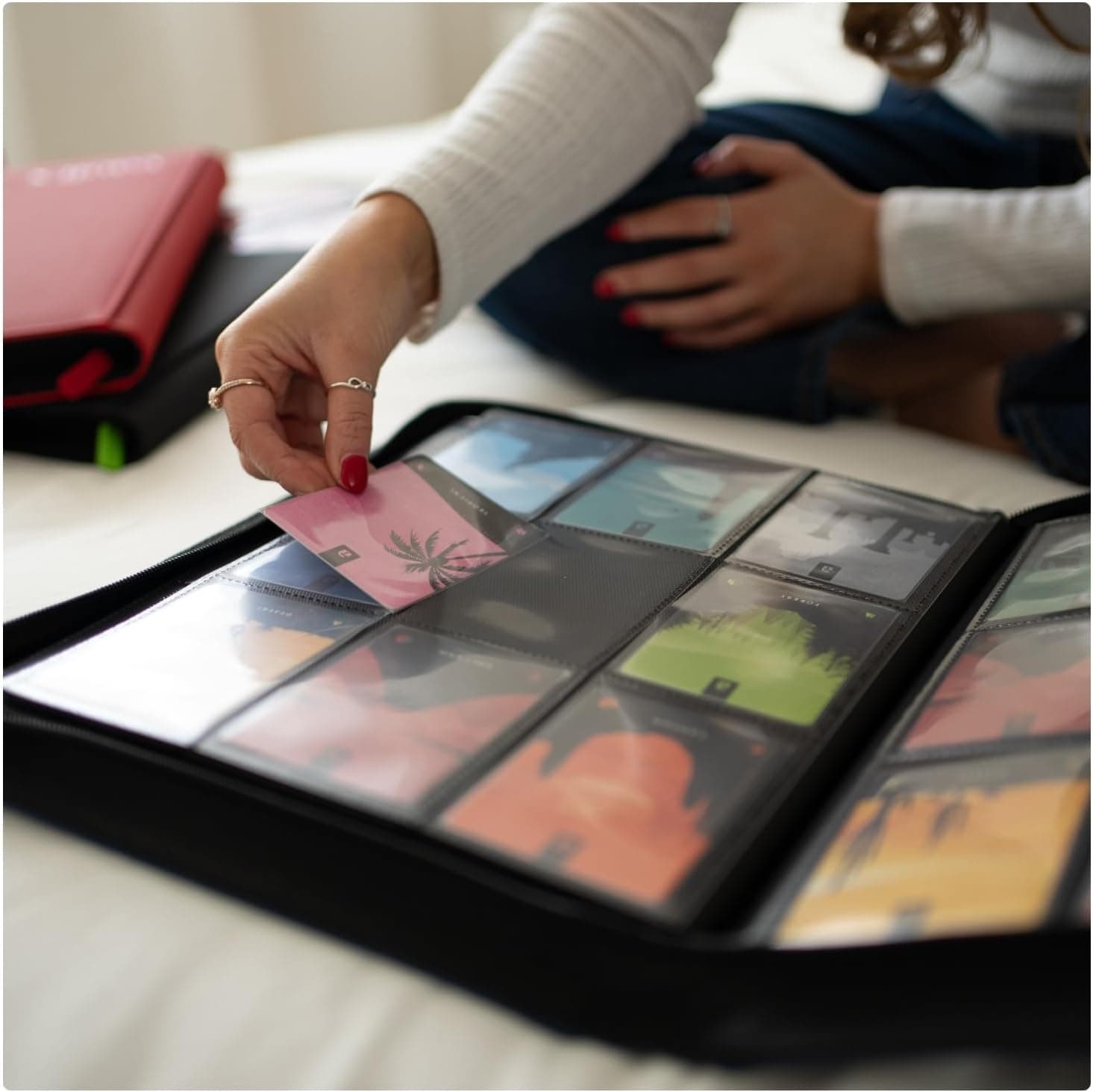 Vault X 9 Pocket Zip Trading Card Binder 360 Cards Exo-Tec (Black) | Holds 360 standard-size TCG cards in 20 side-loading 9-pocket pages. Padded, water-resistant Exo-Tec cover.