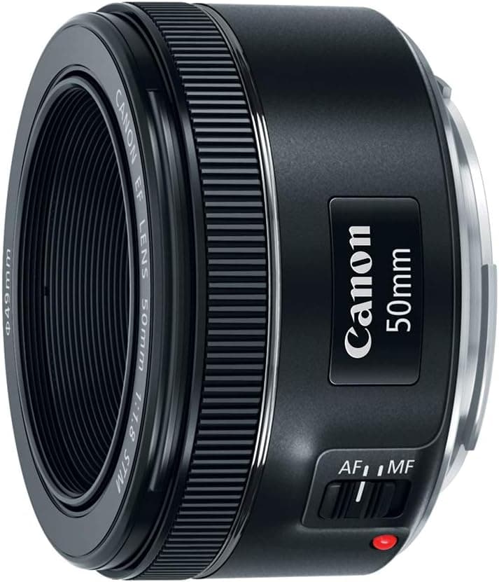Canon EF 50mm f/1.8 STM Lens, Black, Compatible with Canon EOS DSLR Cameras | Compatible with EOS DSLR Cameras