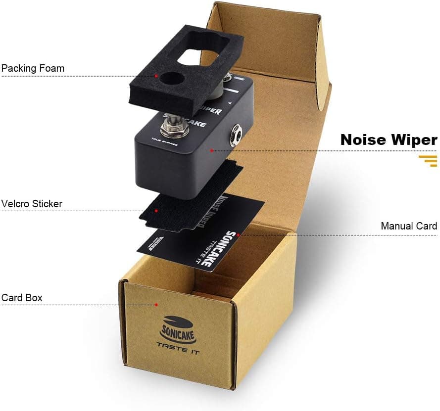 SONICAKE Noise Gate Effects Pedal Guitar Pedal Suppressor Noise Wiper Guitar Effects Pedal 2 Modes True Bypass
