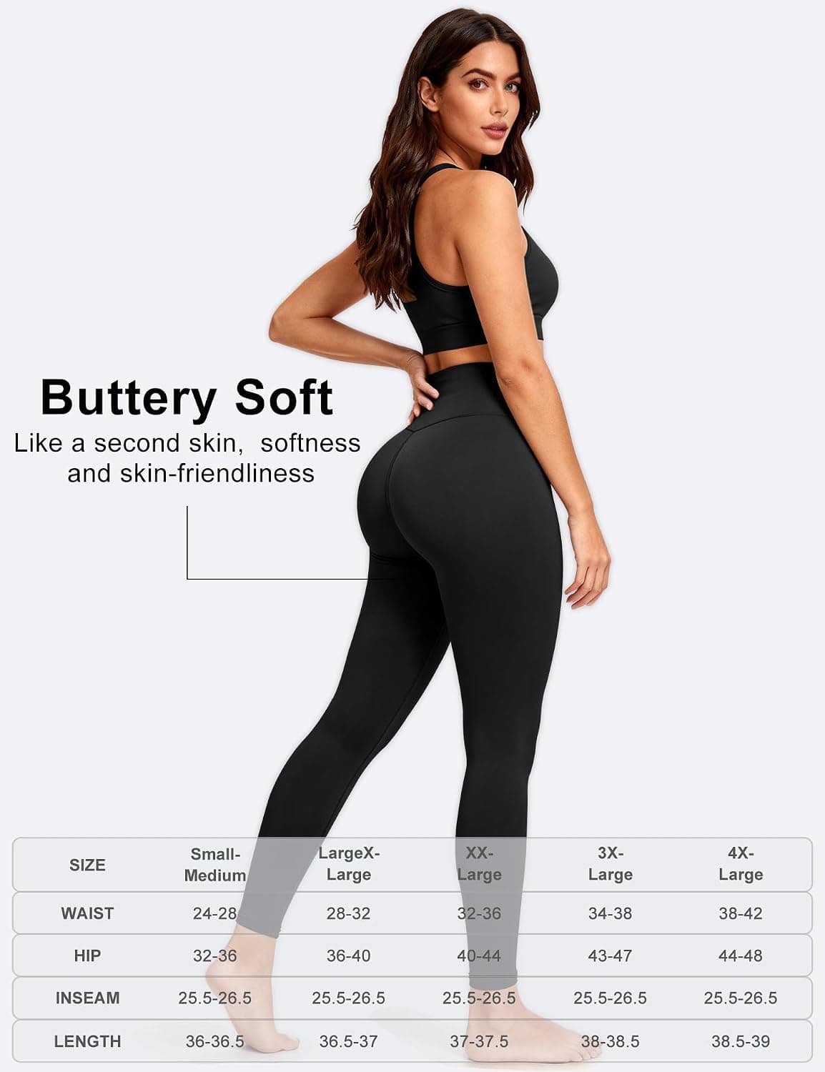 Bluemaple High Waisted Leggings for Women - Tummy Control Pants Non See Through Workout Soft Yoga Pants for Running Plus Size