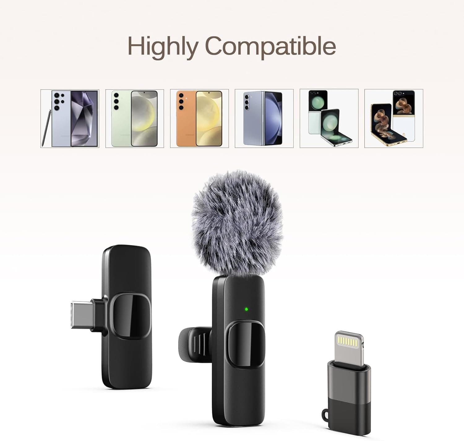 Labstandard Professional Wireless Lavalier Lapel Microphone for iPhone, iPad, mini Video Recording Mic forInterview Video Podcast Vlog YouTube&Livestream, Noise Reduction, Plug &Play