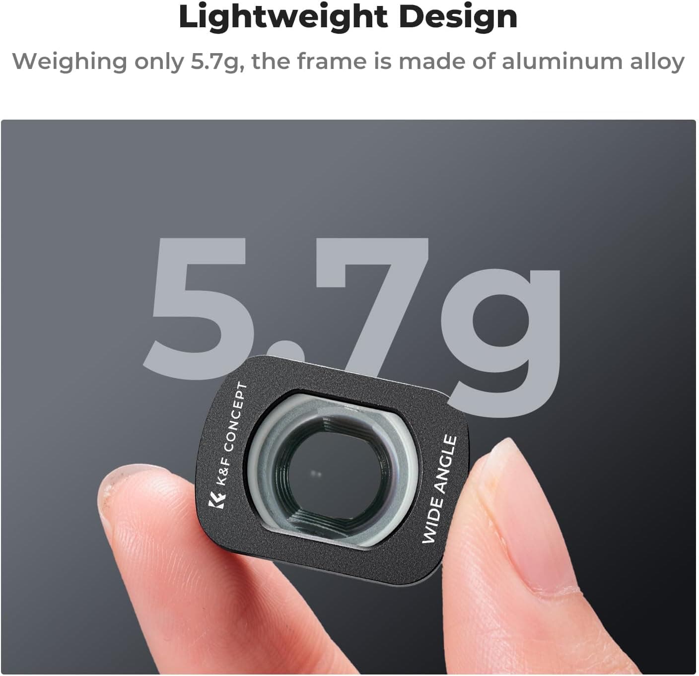 K&F CONCEPT Magnetic Wide-Angle Lens | Compatible with DJI Osmo Pocket 4 & Pocket 3, Xtra Muse, Multi-coated, Optical Glass, FD161