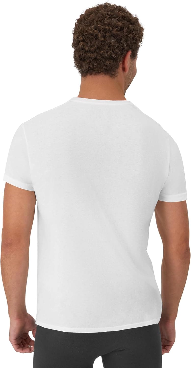 Hanes Men's Undershirt Packs, Stay-Tucked Soft Cotton Undershirts, Best Undershirts for Men, White/Black/Asstd Multipacks