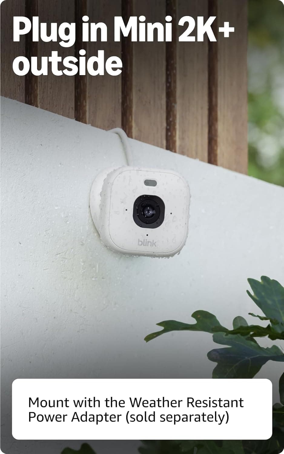 Blink Mini 2K+ (newest model) – Plug-in Home & Pet Indoor Security Camera with 2K video resolution, night vision, enhanced audio, motion detection – 2 cameras (White)