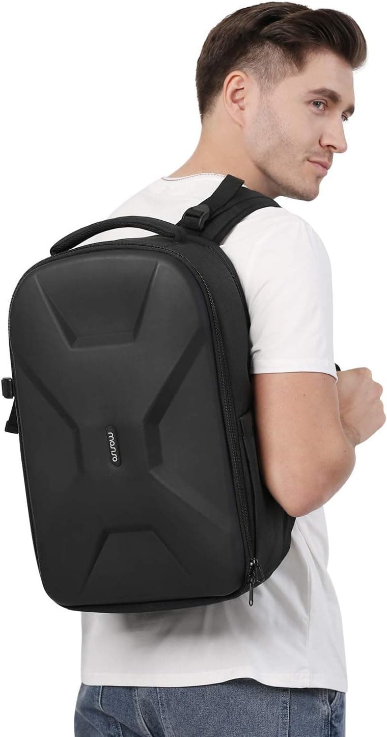 MOSISO Camera Backpack, DSLR/SLR/Mirrorless Photography Camera Bag | 15-16 inch Waterproof Hardshell Case with Tripod Holder&Laptop Compartment Compatible with Canon/Nikon/Sony, Black