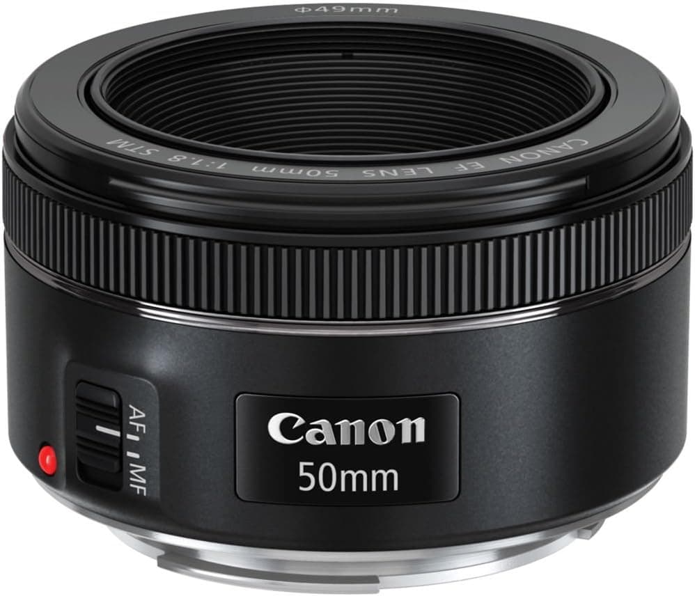 Canon EF 50mm f/1.8 STM Lens, Black, Compatible with Canon EOS DSLR Cameras | Compatible with EOS DSLR Cameras