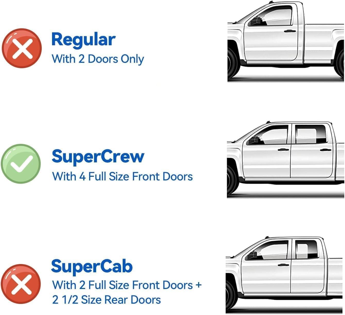 Window Visors Rain Guards for 2015-2026 Ford F150 Crew/SuperCrew Cab | Out-Channel Window Vent Wind Deflectors Visors Shades Protectors for 2017-2026 F250 F350 F450 F550 Super Duty & F-150 Raptor