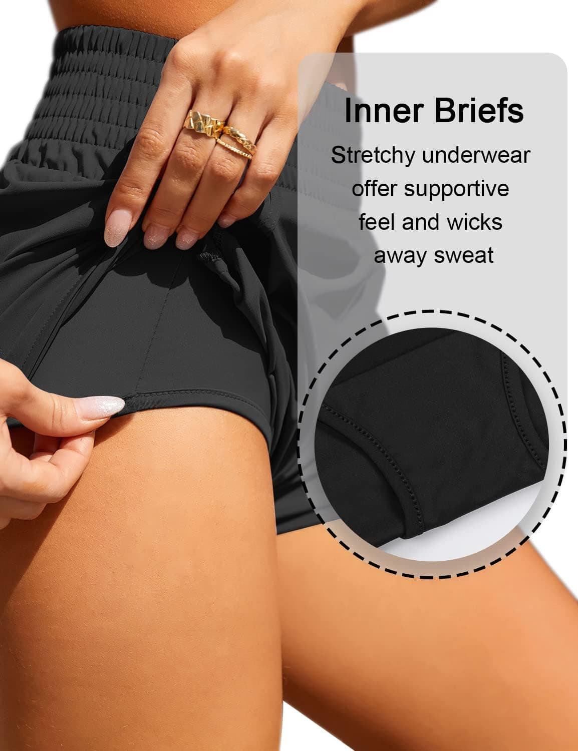 BMJL 2.5" Athletic Shorts for Women Comfy High Waisted Short with Pocket