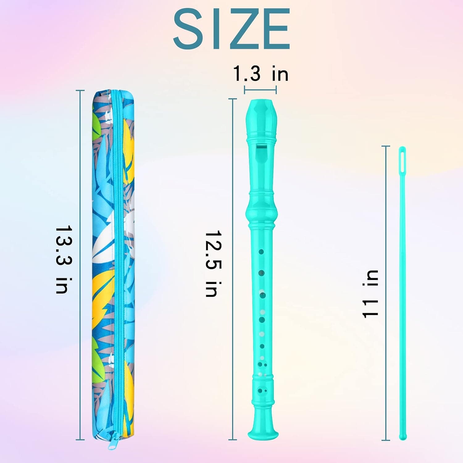 Descant Soprano Recorder Music Recorder Instrument for Kids Flute Kids Recorder with Cleaning Rod + Case Bag…