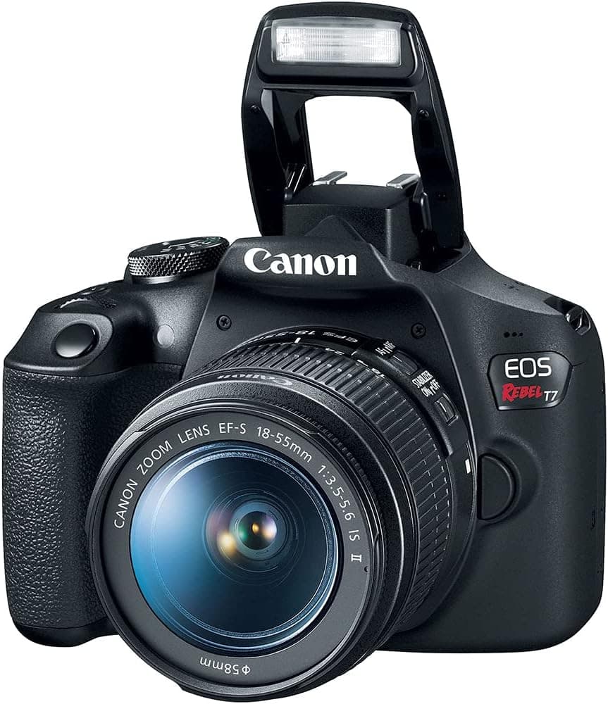 Canon EOS Rebel T7 DSLR Camera with 18-55mm Lens Bundle | For Beginner Photography | 24.1MP APS-C DSLR Camera | Built-in Wi-Fi & NFC + 64GB Memory Card + Camera Bag