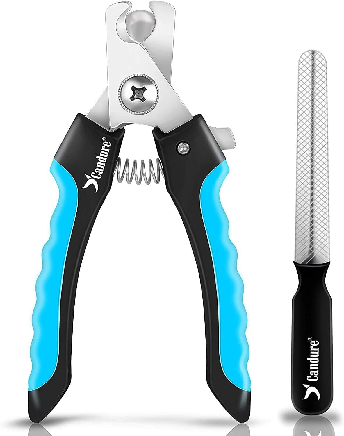 Candure Dog Nail Clippers and Trimmer with Safety Guard to Avoid Over-Cutting Toe Nails, Professional Grooming Pet Nail Clipper with Nail File for Small, Medium & Large Breeds | Pet Dog and Cat Nail Clipper
