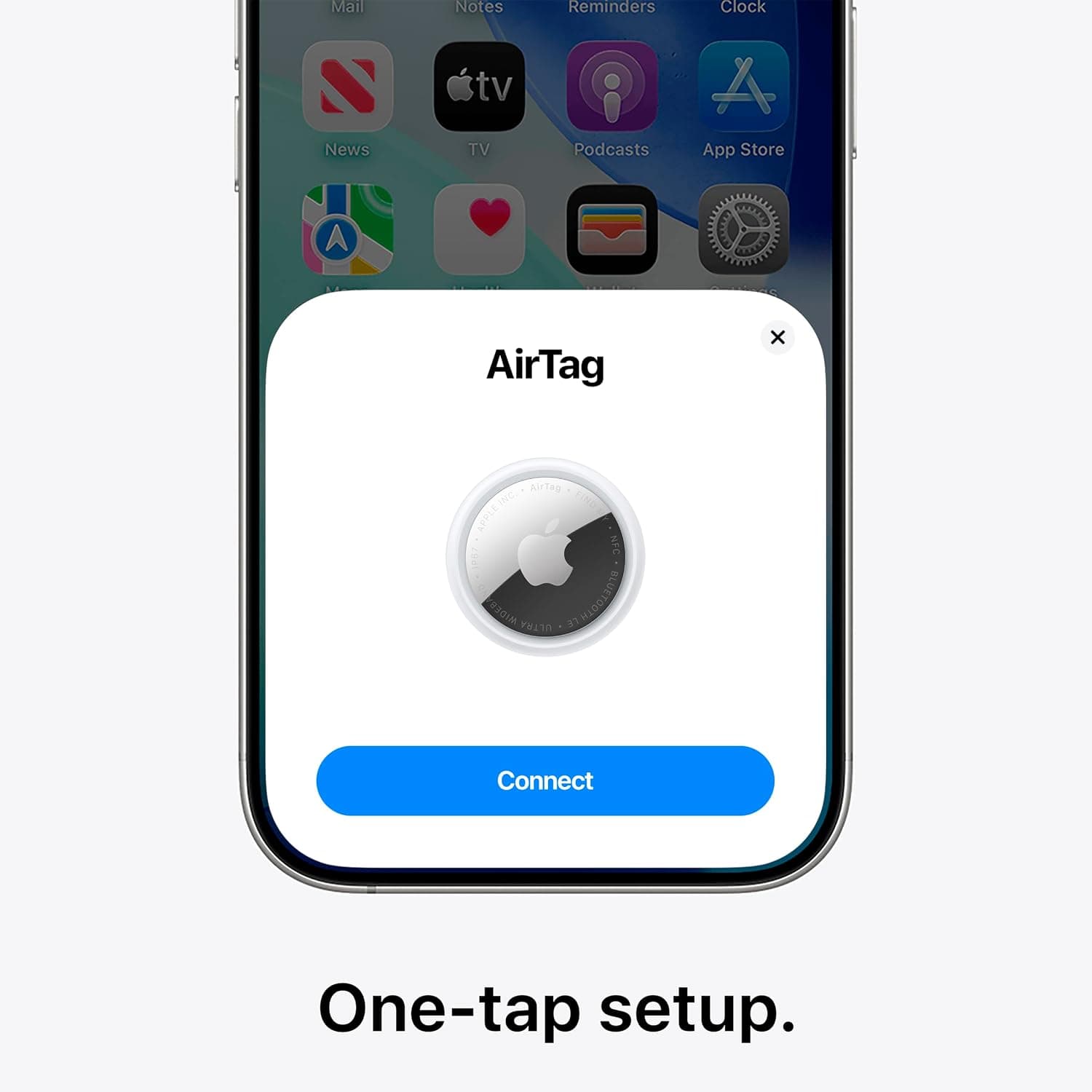Apple AirTag (2nd Generation): Tracker for Keychain, Wallet, and More; Locator with Sound; Simple One-Tap Setup with iPhone or iPad; Key Finder with up to 1.5X Precision Finding Range