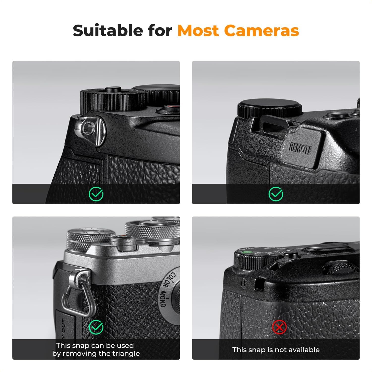 K&F CONCEPT Camera Neck Strap,100cm Camera Shoulder Strap | Nylon Rope, with O-ring for DSLR Camera, for Street Photography, BJ01