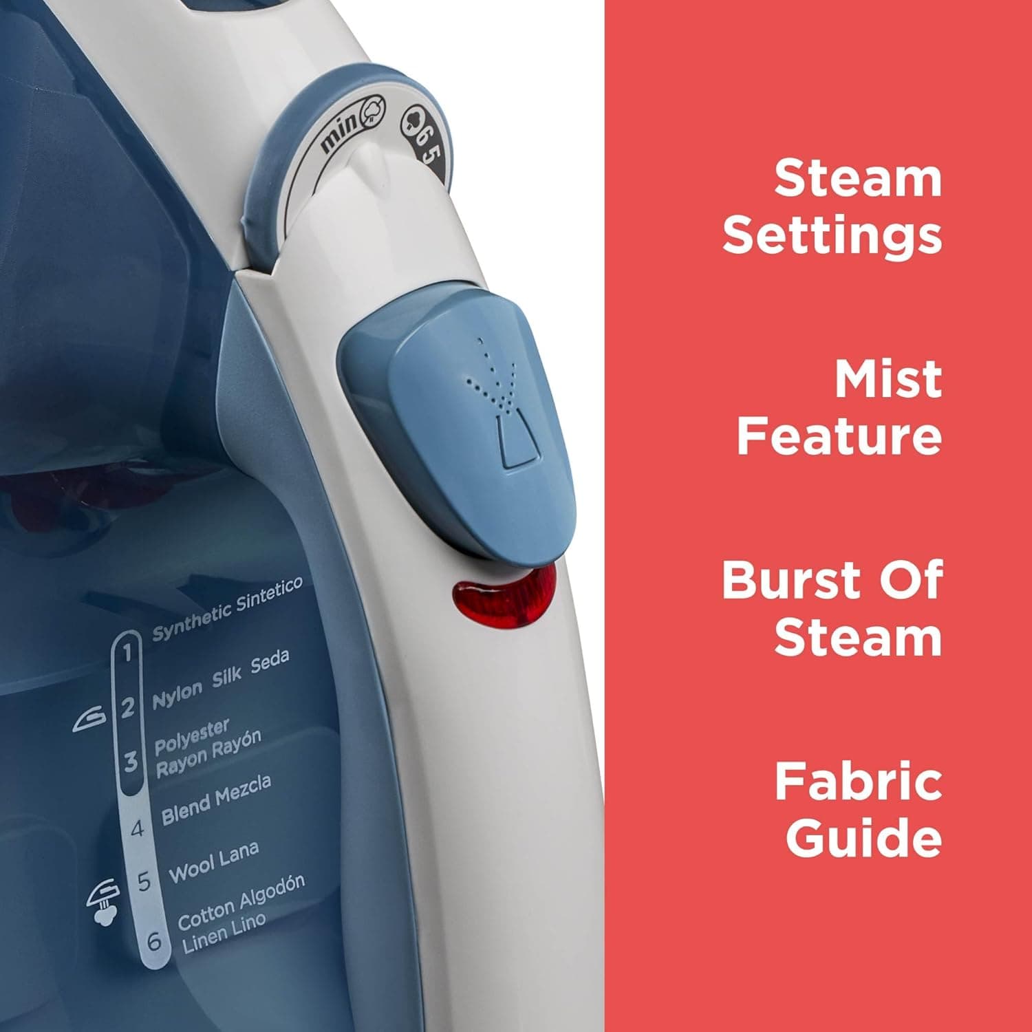 BLACK+DECKER Steam Iron for Clothes with Auto Shutoff & TrueGlide Soleplate