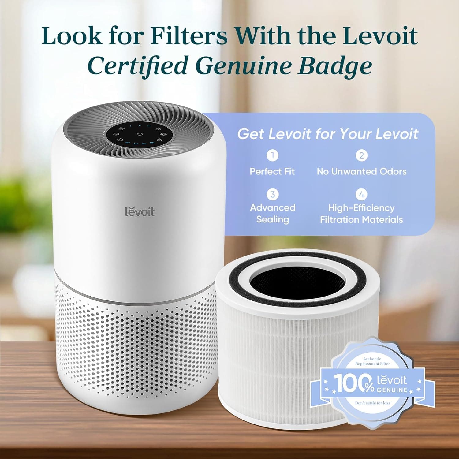 LEVOIT Air Purifier for Home Allergies and Pets Hair Smokers in Bedroom, H13 True HEPA Filter, 24db Filtration System Cleaner Odor Eliminators, Remove 99.97% Dust Smoke Mold Pollen, Core 300, White | Covers Up to 1073 ft², 3-in-1 Filter with HEPA Sleep Mode, Remove Dust Pollen Smoke Pet Odor, AHAM VERIFIDE, Core300-P, White