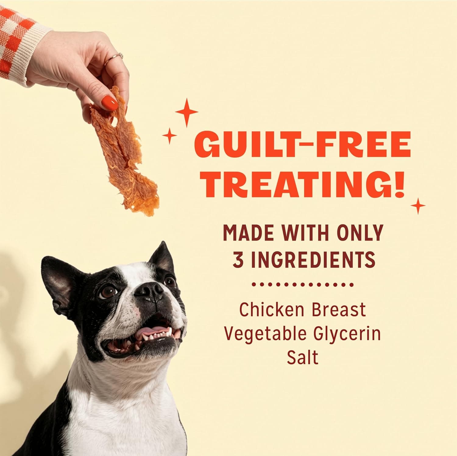Pur Luv Chicken Jerky Dog Treats, Made with 100% Real Chicken Breast, 16 Ounces, Healthy, Easily Digestible, Long-Lasting, High Protein, Satisfies Dog's Urge to Chew | 3-ingredient jerky: whole-muscle chicken breast, 12g protein/treat; no dyes, fillers or artificial flavors