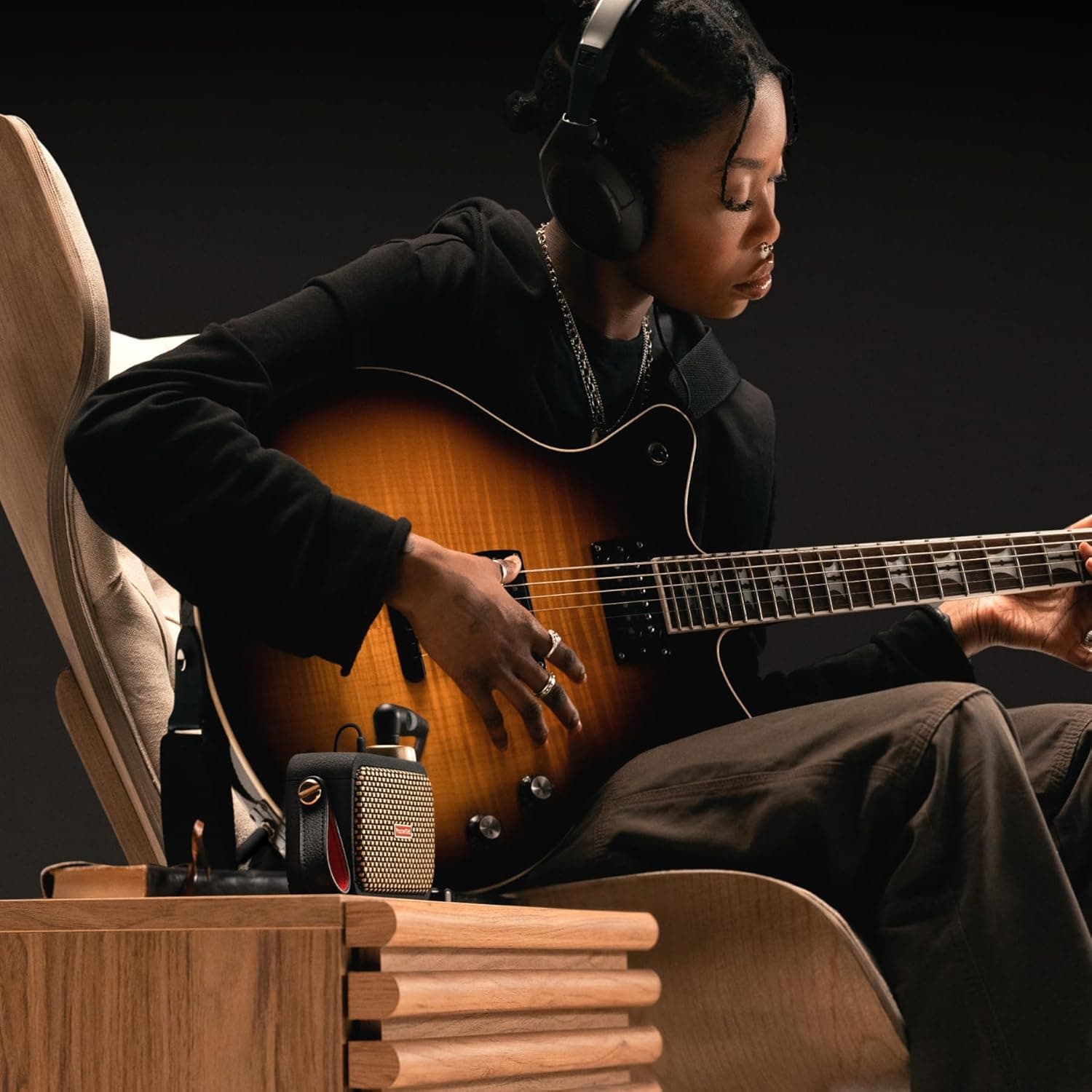 Positive Grid Spark GO 5W Ultra-Portable Smart Guitar Amp & Speaker | Ultra-portable amp & Bluetooth speaker in one. 33 amps, 43 effects, 100k+ tones, Spark AI, Smart Jam, up to 8-hr battery.