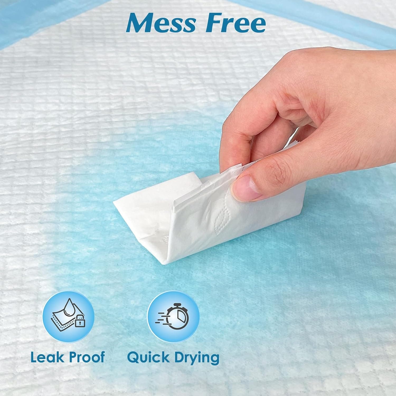 50 Count 30” x 36” Super Absorbency Disposable Underpads | Leakproof Quick Drying, Baby Puppy & Adults Bed Pads Disposable Adults, Dog Pee Pads Extra Large, XXL Incontinence Pads
